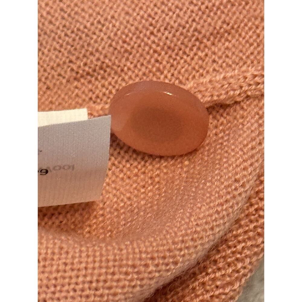 Small NWT J.Crew 100% Merino Wool Ruffle Cardigan Sweater Pink Vintage Rose New - Picture 14 of 15